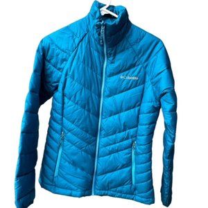 Women's Columbia Omni-Heat Interchange Puffer Jacket Blue w/Silver Lining SMALL